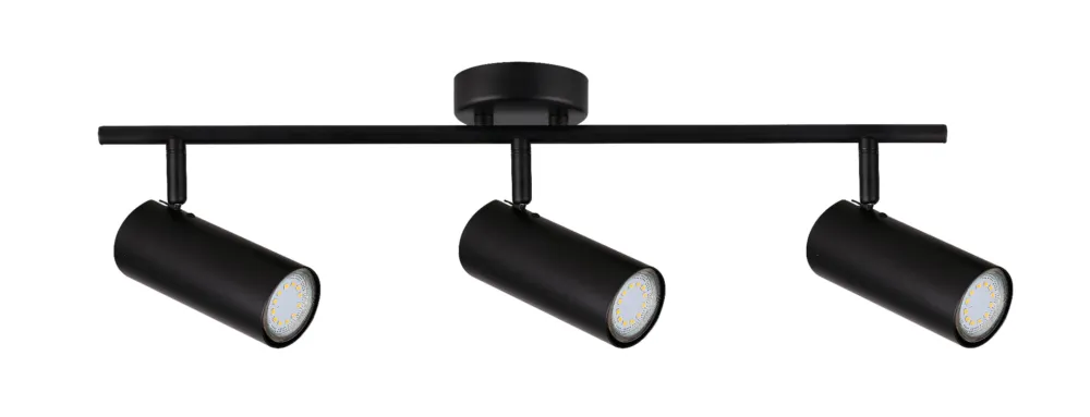 Dostępne od ręki Lampa sufitowa Candellux Colly czarna z czarnym kloszem 3×GU10