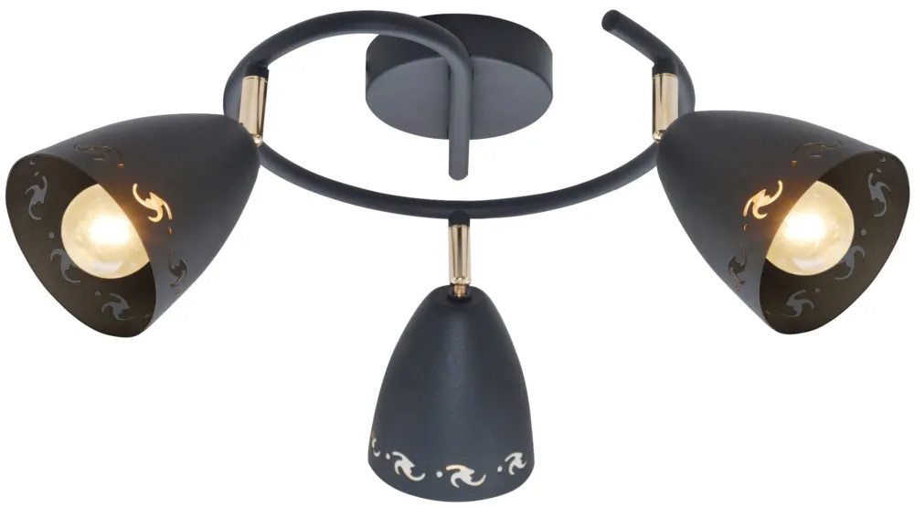 Lampa sufitowa Candellux Coty czarna spirala 3×E14 Hit cenowy