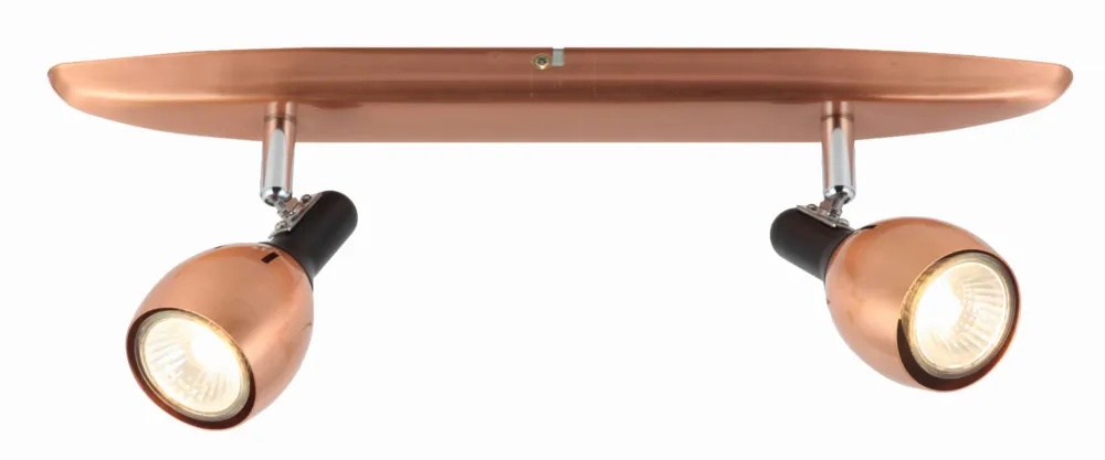 Lampa sufitowa Candellux Cross miedziana listwa 2×GU10 Szybka wysyłka