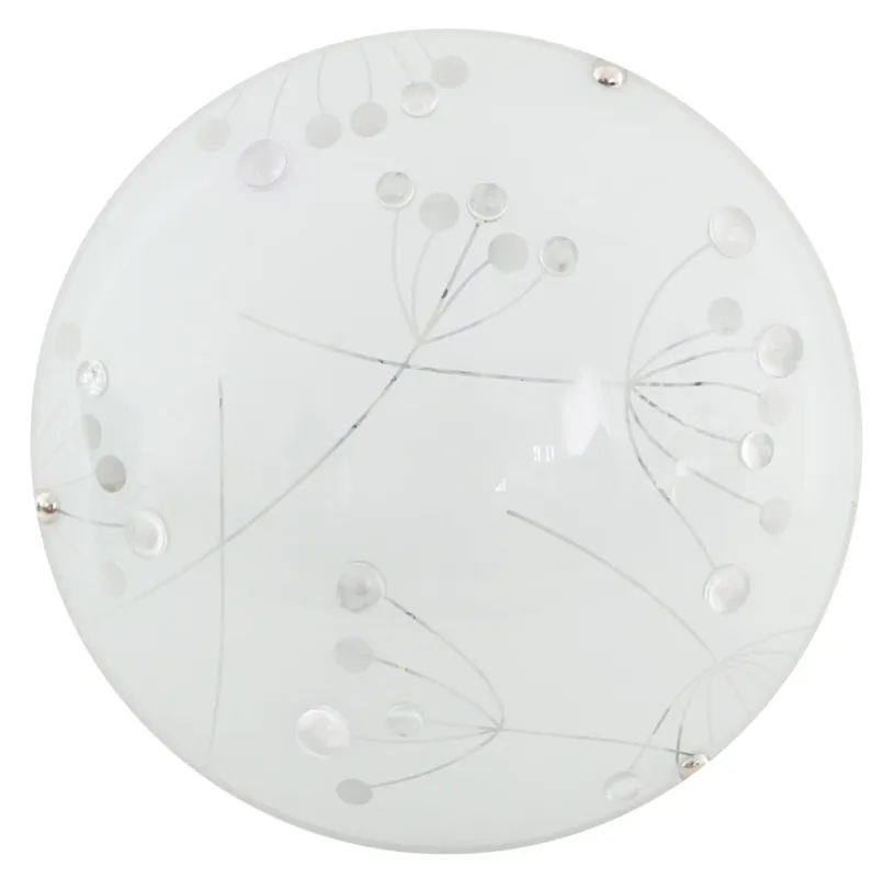 Obniżka ceny Lampa sufitowa Candellux Floral biała z transparentnymi kryształkami LED