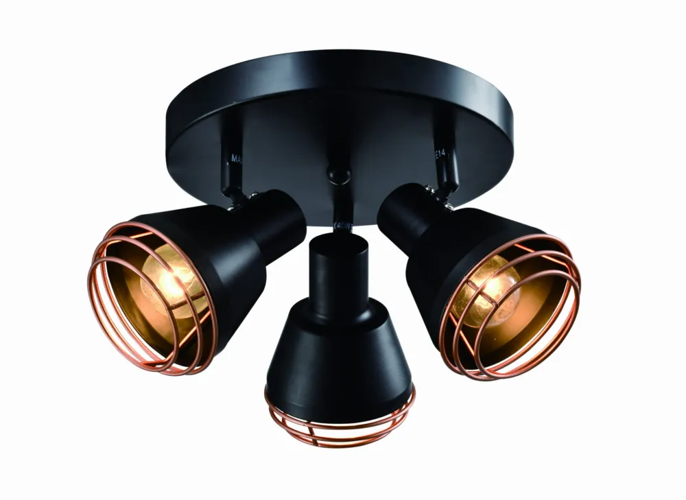 Tylko do końca tygodnia Lampa sufitowa Candellux Neria czarna 3×E14