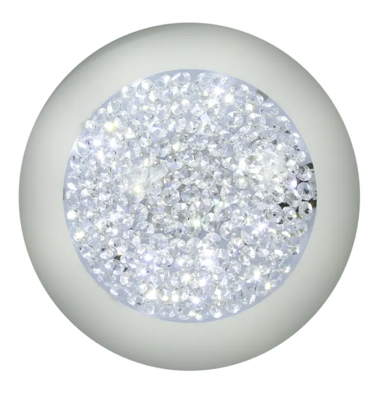 Wyprzedaż Lampa sufitowa Candellux Pristina biała szklany klosz 1× LED