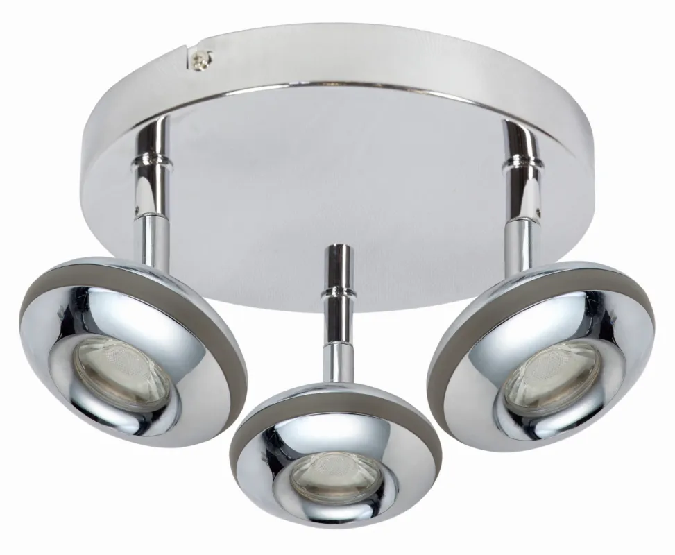 Zamów teraz Lampa sufitowa Candellux Skipper chromowa 3× LED zintegrowany
