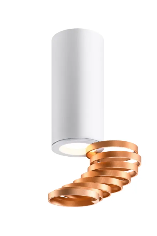 Lampa sufitowa Candellux Tuba biała ze złotym wykończeniem 1×GU10 Taniej