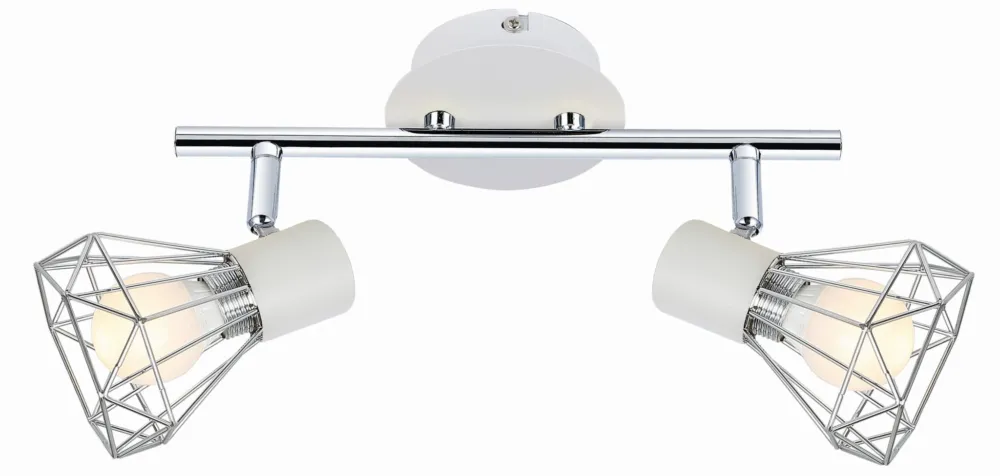 Lampa sufitowa Candellux Verve biała z chromem 2×E14 Oferta limitowana