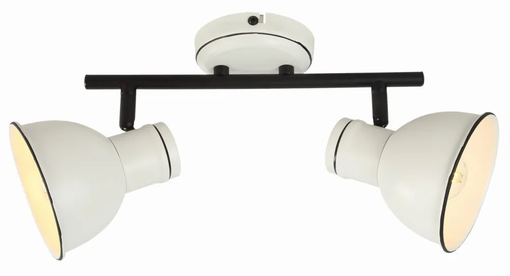 Zniżka Lampa sufitowa Candellux Zumba biało-czarna listwa 2×E14