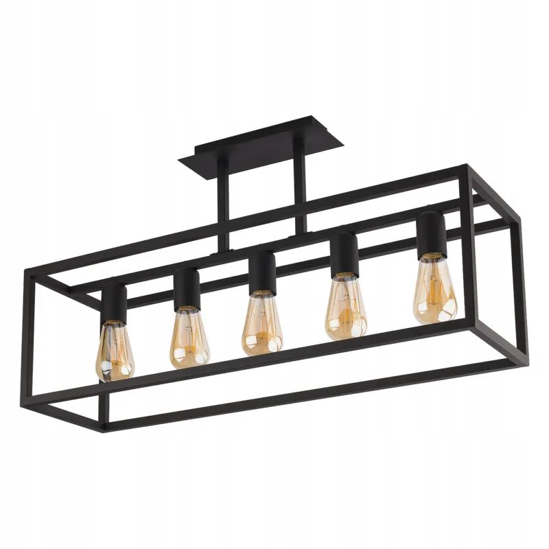 Lampa sufitowa CRATE V 5xE27 czarna 9047 Nowodvorski Łatwy zwrot