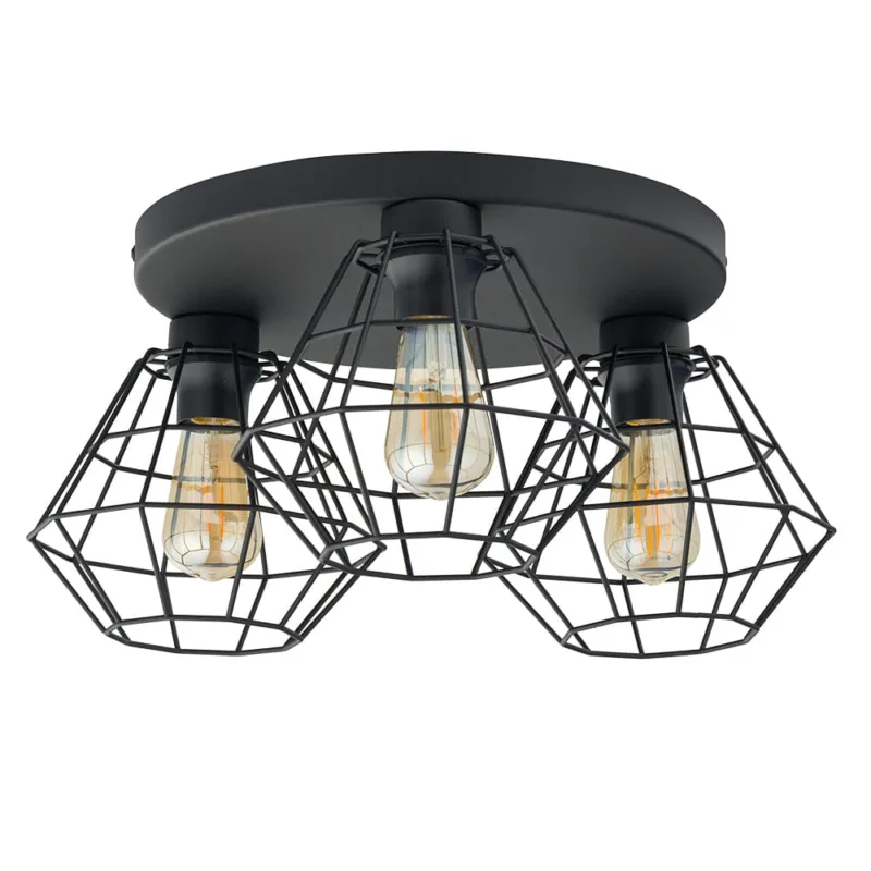 Oferta Lampa sufitowa Diamond New Black 3x E27 - TK Lighting