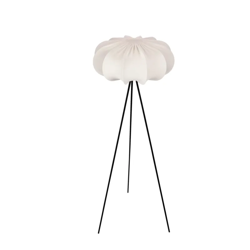 Popularny Lampa podłogowa Candellux Cafee biała z abażurem 1×E27