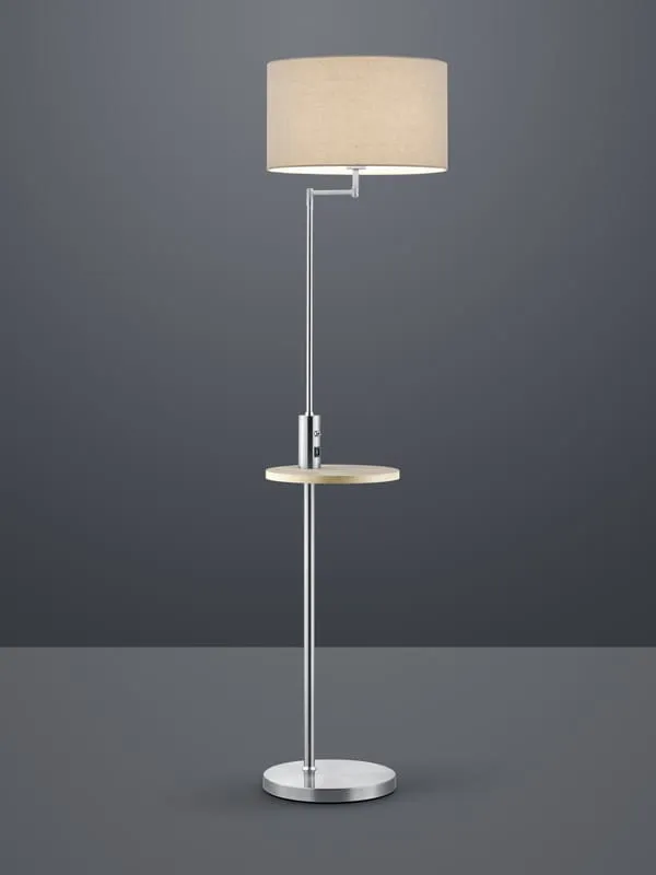 Tani Lampa podłogowa Claas srebrny i odcienie srebra, szary i odcienie szarości E27 400400107 - Trio
