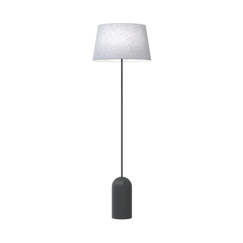Bezpieczna płatność Lampa podłogowa Emibig Pearl czarna z szarym abażurem 1×E27