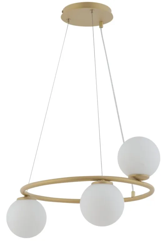 Lampa wisząca Gama Koło 3 Złoty Beż G9 - Sigma Kup teraz