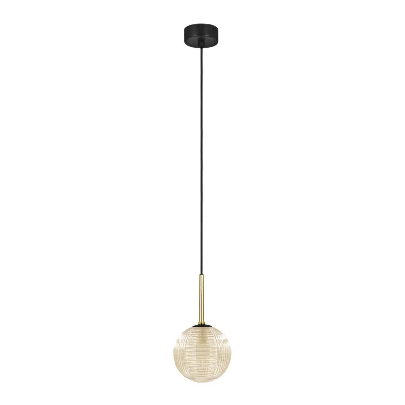 Lampa wisząca GIRO K-5685 Bursztynowy, czarny, złoty 1 źr., G9, 10W LED - Kaja Popularny