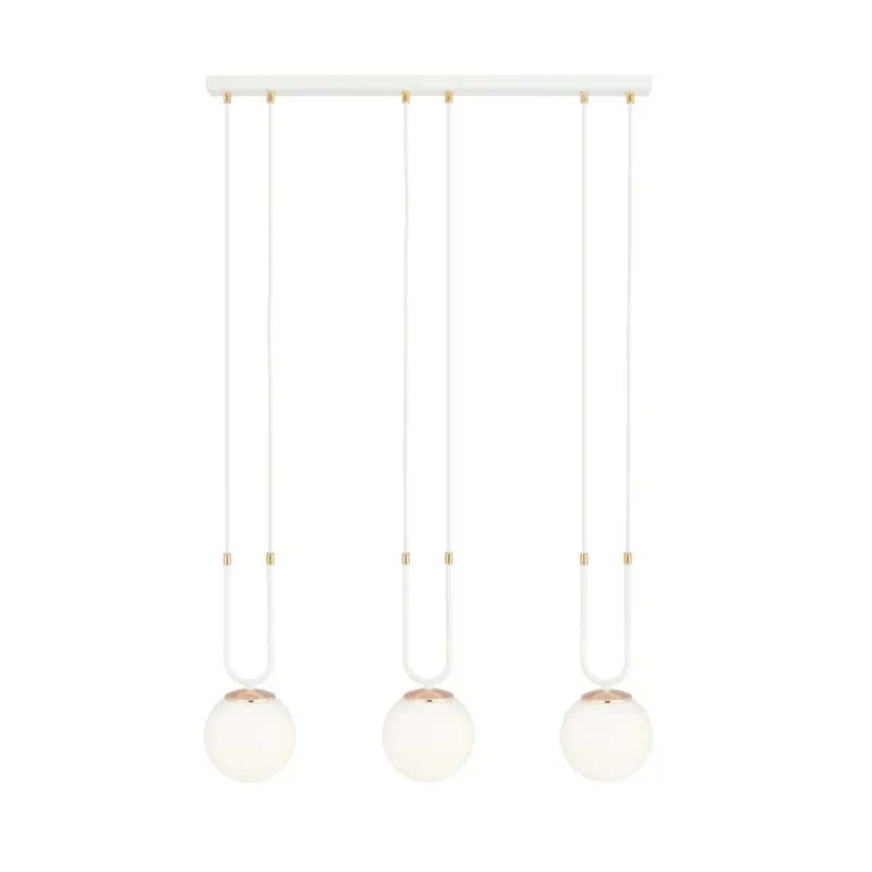 Lampa wisząca Glam biały 3x E14 - Emibig Tani