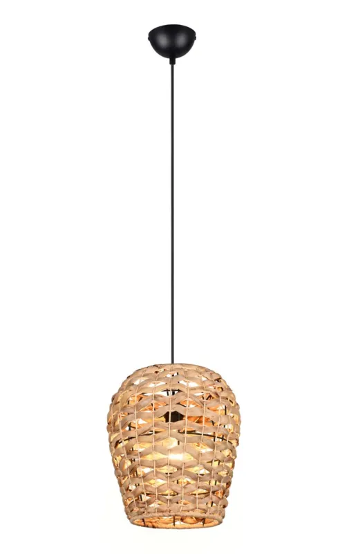 Lampa wisząca Jean czarny, naturalny E27 R36221036 - RL Tani
