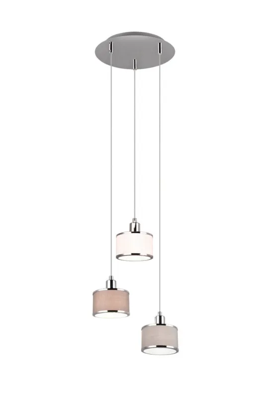 Ostatnia szansa Lampa wisząca Kaprun srebrny i odcienie srebra E14 311630306 - Trio