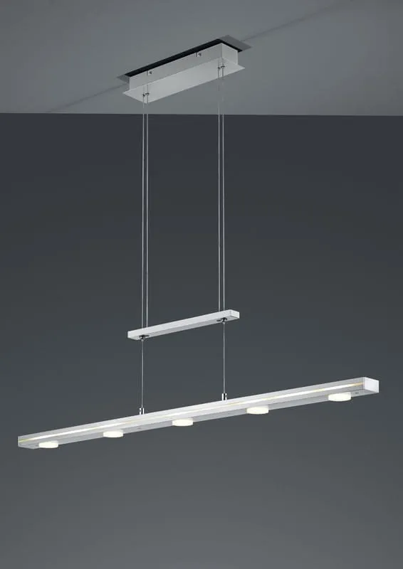 Wyjątkowa oferta Lampa wisząca Lacal srebrny i odcienie srebra LED zintegrowany 379190707 - Trio