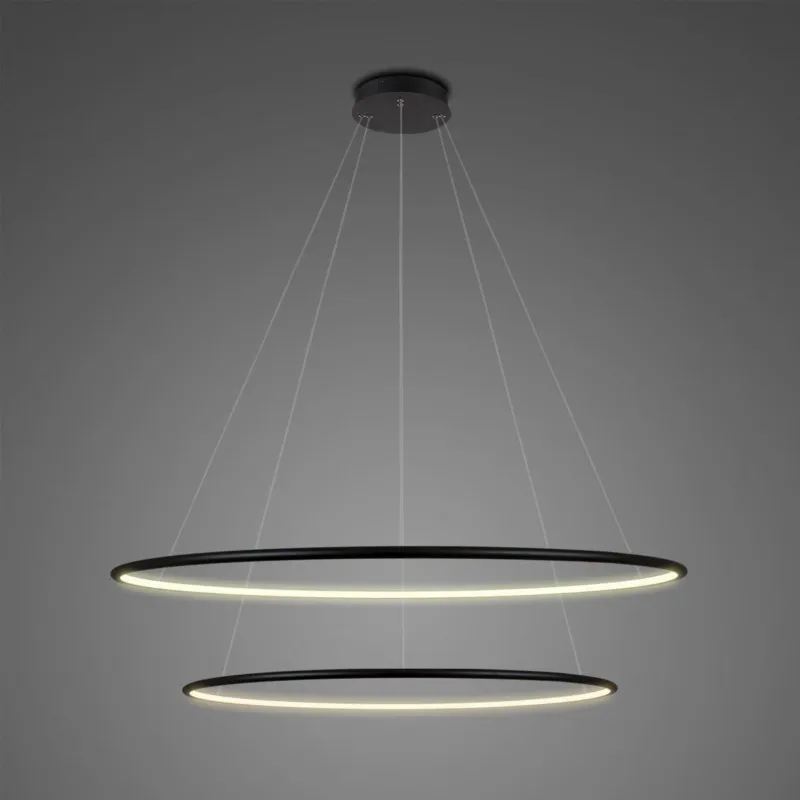 Lampa wisząca Ledowe Okręgi czarny 80cm - Altavola Nowy