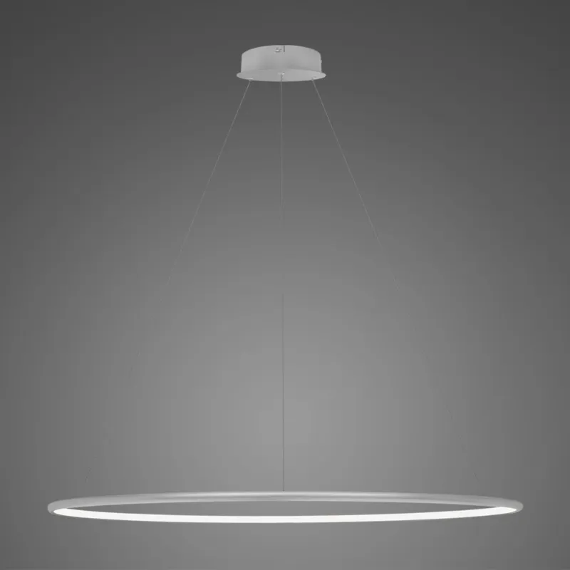 Darmowy zwrot Lampa wisząca Ledowe Okręgi No.1 120 cm 4000K srebrna 45W Altavola Design