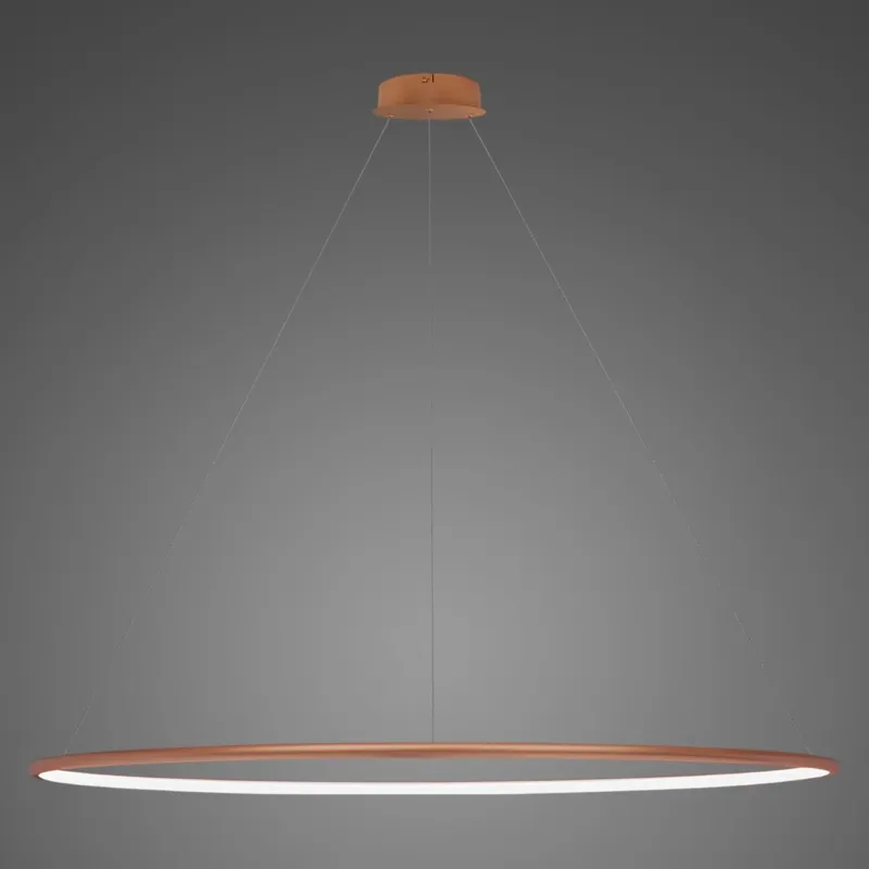 Niska cena Lampa wisząca Ledowe Okręgi No.1 180 cm 3000K miedziana DALI Altavola Design