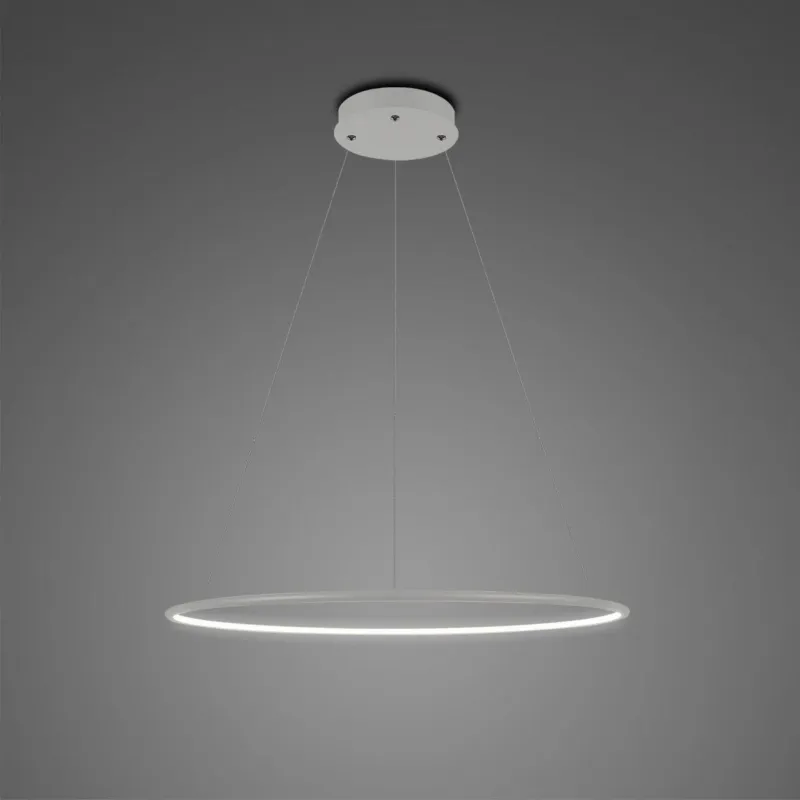 Ograniczona ilość Lampa wisząca Ledowe Okręgi No.1 40 cm 4000K srebrna ściemnialna 15W Altavola Design