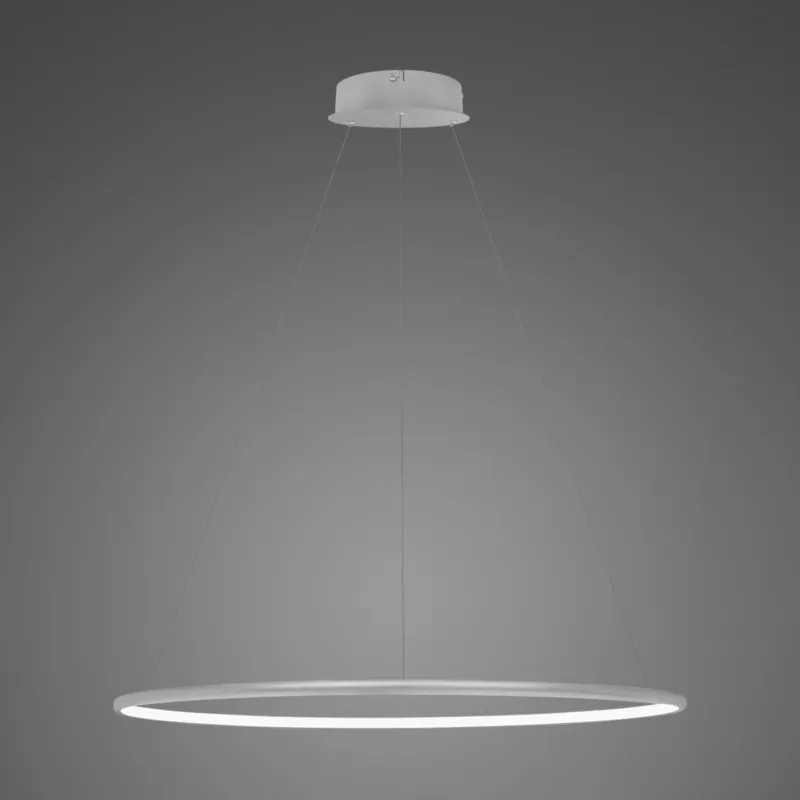 Lampa wisząca Ledowe Okręgi No.1 80 cm 4000K srebrna 30W Altavola Design Taniej