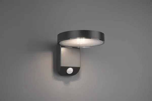 Kinkiet zewnętrzny Posadas - Czujnik Ruchu - Solar antracyt LED zintegrowany R22251142 - RL Nowość