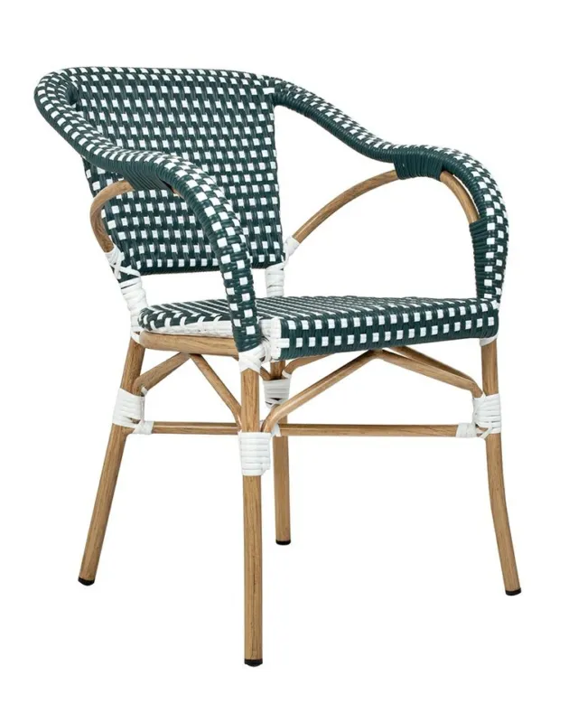 Krzesło ogrodowe CAFE MIRAMAR turkus / morski rattan – King Home Obniżka ceny