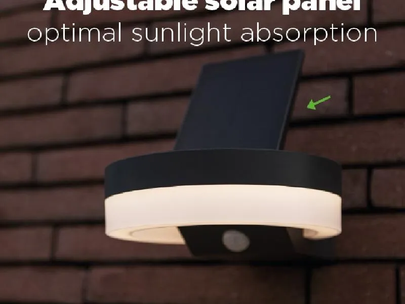 Lampa zewnętrzna Runda Solar - Czujnik Ruchu szary i odcienie szarości LED zintegrowany 6915801335 - Lutec Super okazja