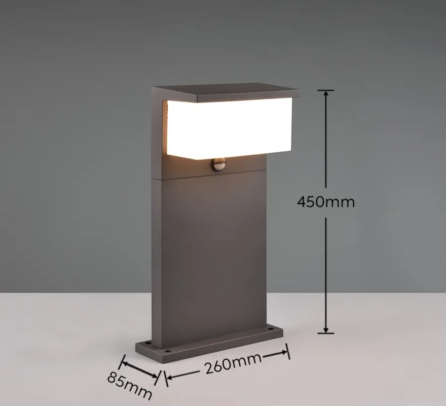 Tylko do końca tygodnia Lampa zewnętrzna stojąca Jevello Dl142540969 antracyt LED zintegrowany - Trio