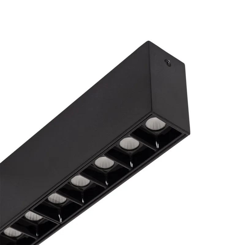 Dostępne od ręki Lampa Liniowa LED Czarna Natynkowa 400mm 24W 4000K CRI90 UGR16 Radikal Biuro 1920 lm