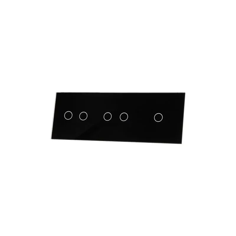 Ograniczona ilość Panel Szklany Livolo 70122-62 - 1+2+2 - Czarny