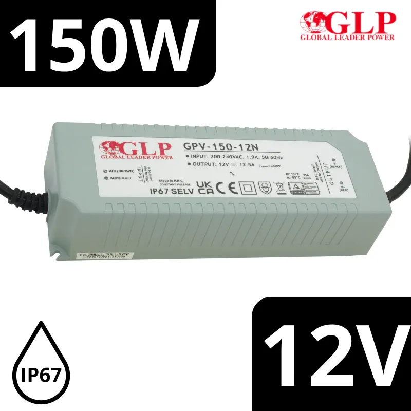 Zamów dziś Zasilacz Led Gpv-150 12V 150W Ip67 Hermetyczny - Glp