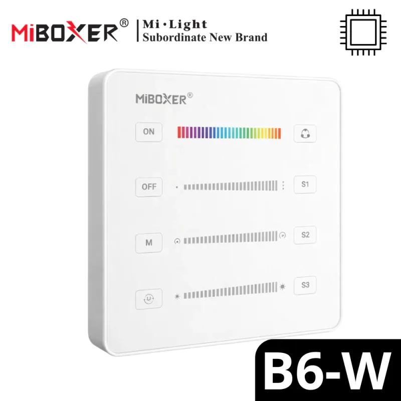 MiBoxer B6-W biały – dotykowy panel ścienny do sterowania taśmami LED SPI Promocja