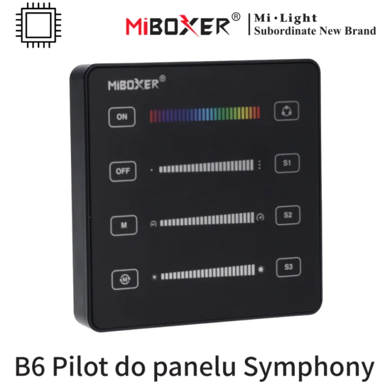 MiBoxer B6 czarny – panel dotykowy 2.4G do taśm LED SPI cyfrowych Obniżka ceny