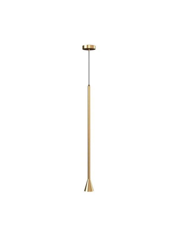 Złota lampa wisząca Arrow do kuchni i jadalni - smukła metalowa tuba 1xGU10 - Maytoni Wyprzedaż