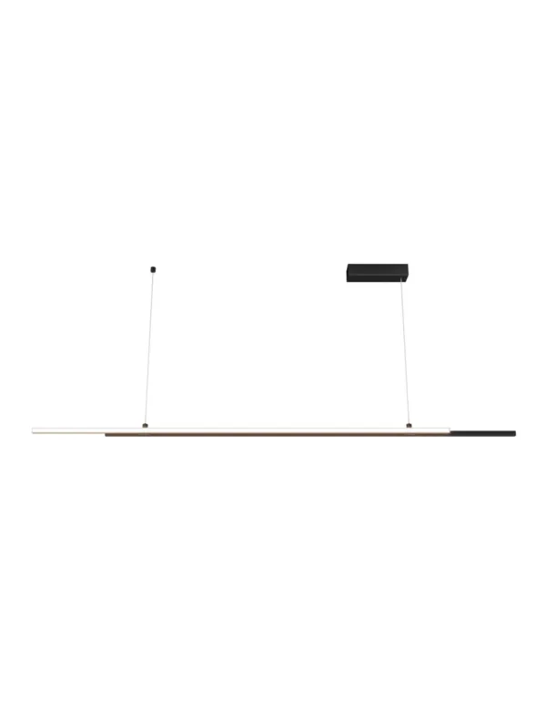 Minimalistyczna czarna lampa wisząca Halo LED nad stół - liniowy panel świetlny 150 cm, 4000K Ograniczona ilość
