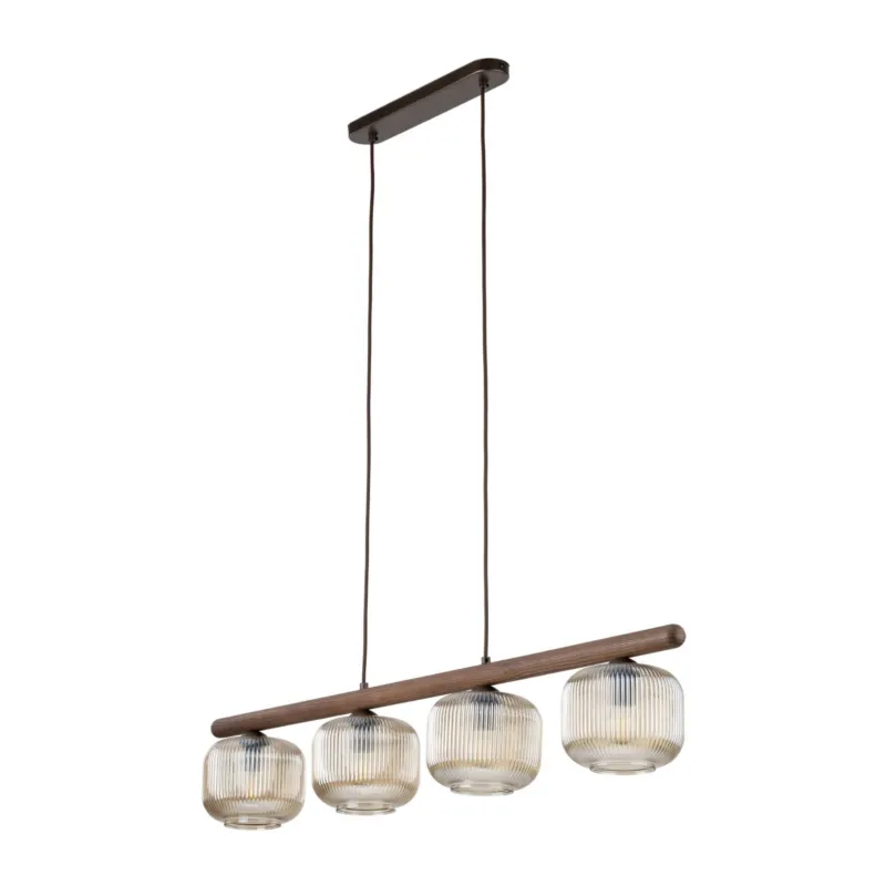 Wyprzedaż Lampa wisząca SALVIA z poprzeczną listwą, cztery szklane klosze na E14 11070 TK Lighting
