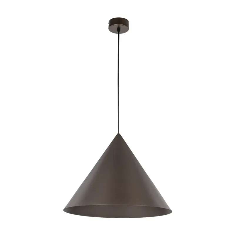 Bezpieczna płatność Lampa wisząca w stylu retro z rodziny CONO w kolorze brązowym, stalowy klosz z gwintem E27 10062 TK Lighting