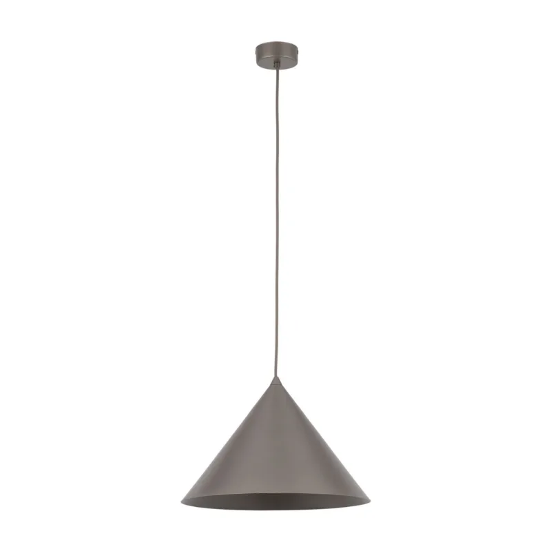 Nowy Lampa wisząca z brązowym kloszem stożkiem Ø33,5cm do jadalni lub sypialni CONO L NEW BROWN 1xE27 11377 TK Lighting