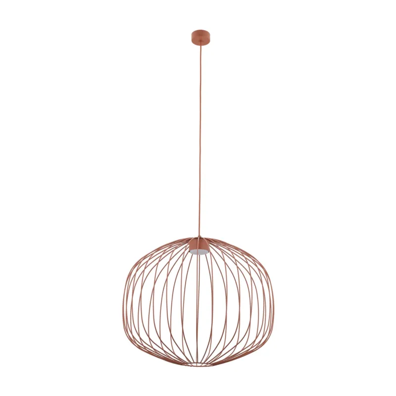 Cena promocyjna Lampa wisząca z drucianym, kulistym kloszem w kolorze ceglastym do jadalni SPHERA M BRICK 1xGX53 11305 TK Lighting