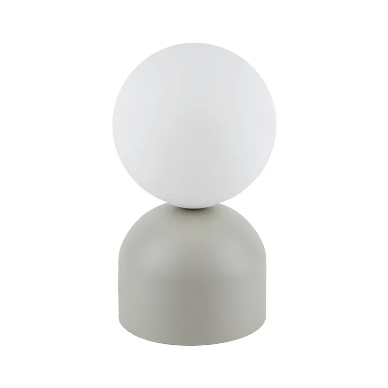 Ostatnia szansa Lampka nocna MIKI BEIGE do sypialni w stylu skandynawskim, szklany klosz na G9 16038 TK Lighting