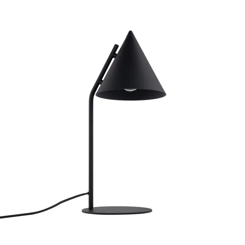 Lampka nocna z czarnym kloszem-stożkiem CONO E27 16009 TK Lighting Bestseller