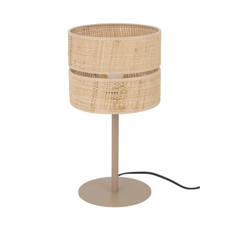 Ekspresowa dostawa Lampka nocna, stołowa z abażurem z rafii w kolorze słomkowym CALMA 1xE27 16178 TK Lighting