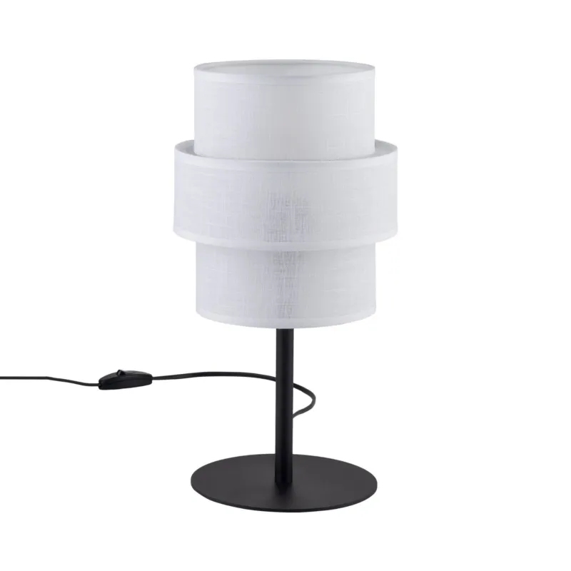 Dodaj do koszyka Lampka stołowa CALISTO z włącznikiem na szafkę nocną, biały klosz E27 5893 TK Lighting