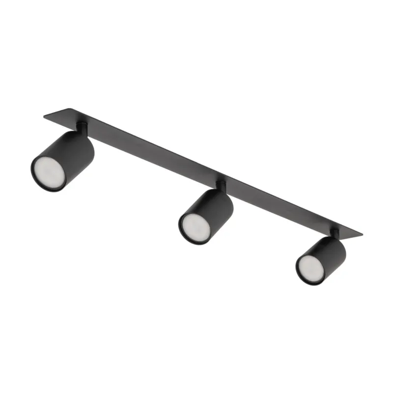 Listwa podtynkowa czarna NEX z trzema ruchomymi reflektorkami na GU10 10800 TK Lighting Obniżka ceny