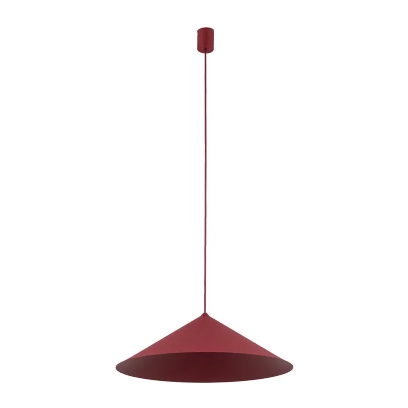 Oferta Nowoczesna lampa wisząca z metalowym, dużym kloszem stożkiem w kolorze czerwonym do salonu LUME 1xGX53 11697 TK Lighting