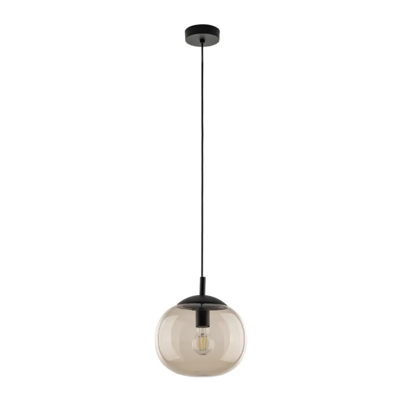 Ostatnie sztuki Minimalistyczna lampa wisząca ze szklanym, topazowym kloszem do jadalni VIBE 1xE27 4677 TK Lighting