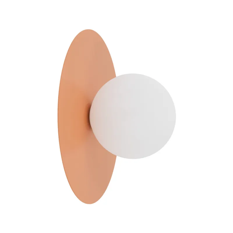Zamów dziś Minimalistyczny kinkiet do nowoczesnego salonu, kolor biało-łososiowy Ø25cm PIXI SALMON 1xG9 11427 TK Lighting