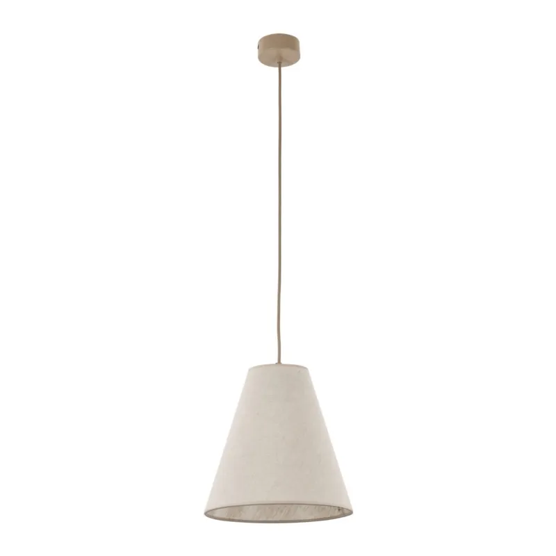 Pojedyncza lampa wisząca CONEA SABIA z stożkowym lnianym abażurem na E27 11202 TK Lighting Wyjątkowa oferta